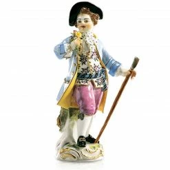 Schlussverkauf 🔥 Meissen Gärtnerkind Mit Schäferstab 13 Cm 🔥