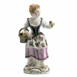 Angebote 🔥 Meissen Gärtnerkind Mit Blumenkorb 15,5 Cm ✔️