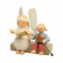 Bestpreis ❤️ Wendt & Kühn Margeritenengel Auf Bank Mit Junge ⌛