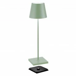 Am billigsten 🛒 Zafferano Tischlampe LED 38 Cm Dimmbar Salbei 🤩